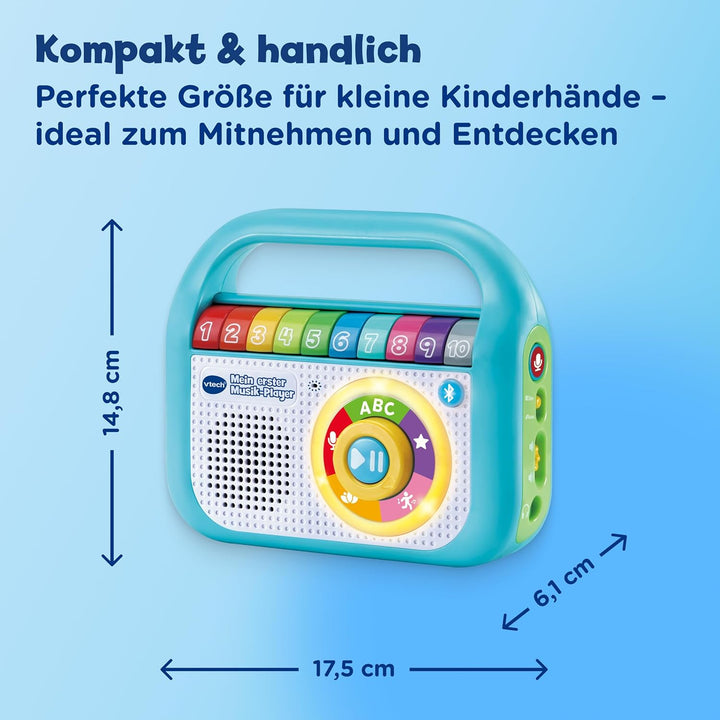 VTech Baby Mein erster Musik-Player – Mit 40 Liedern, Bluetooth- und Aufnahmefunktion – Für Kinder v