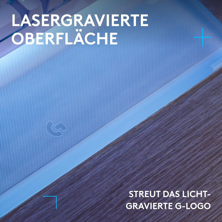 Logitech G G512 X PALM REST 98, LIGHTSYNC RGB Acryl-Handballenauflage mit Lichtleistenverstärkung, l