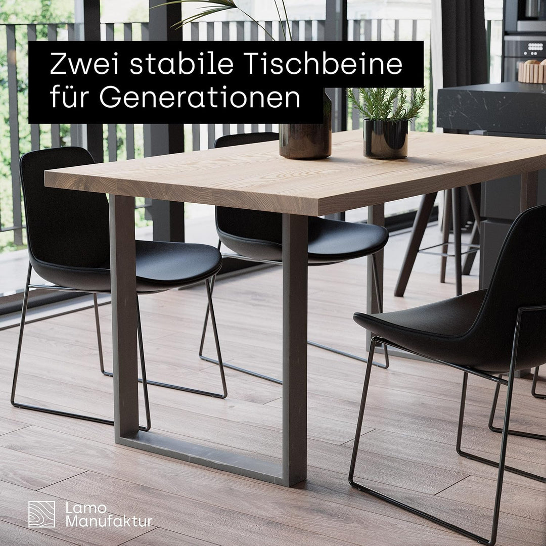 LAMO Manufaktur Tischbeine für Sitzbank, Couchtisch, Beistelltisch, Simple Massive, Vierkantprofil 8