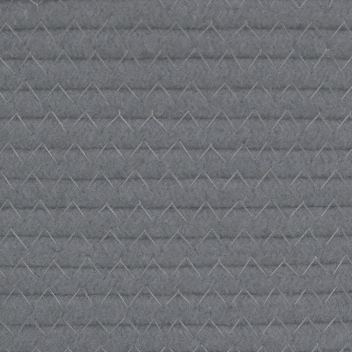 vidaXL Aufbewahrungskörbe 2 Stück Grau und Weiss Ø28x28 cm aus Baumwolle Grau 28 x 28 cm, Grau 28 x
