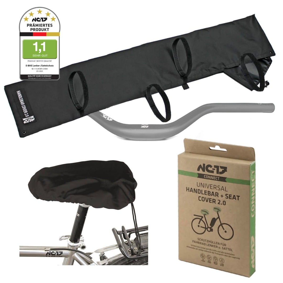 NC-17 Universal Lenkerschutz Ebike mit Sattelschutz │E Bike Fahrrad Lenkerschutzhülle│Transportschut