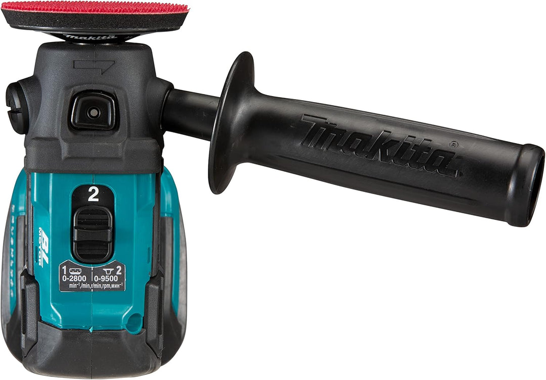 Makita DPV300RTJ 18V Li-ion LXT Bürstenloser Schleifer/Polierer komplett mit 2 x 5,0 Ah Akkus und La