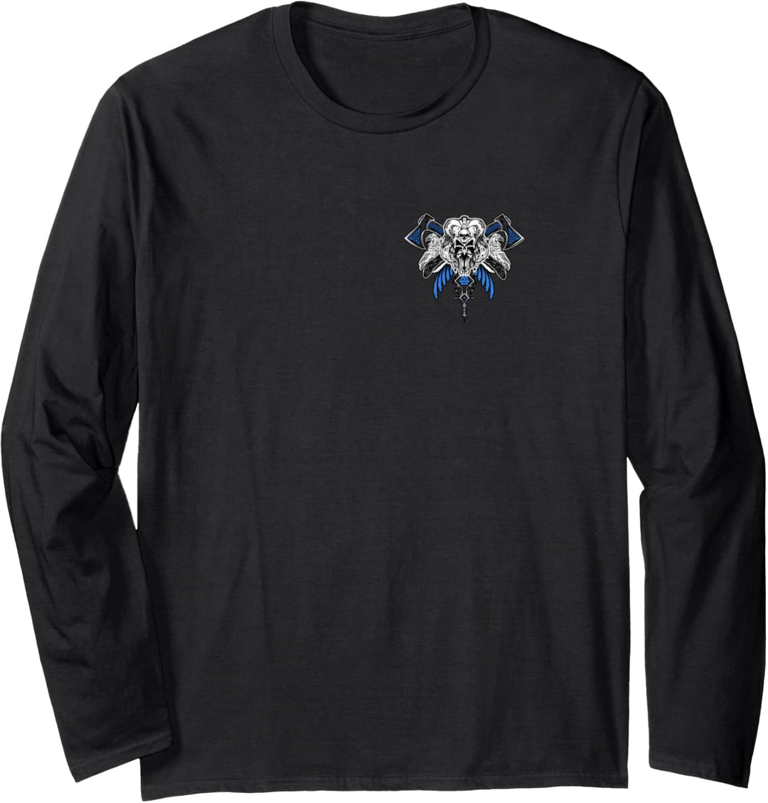Klassisches Keltischer Vikinger Vegvisir Kompass Wikinger Langarmshirt