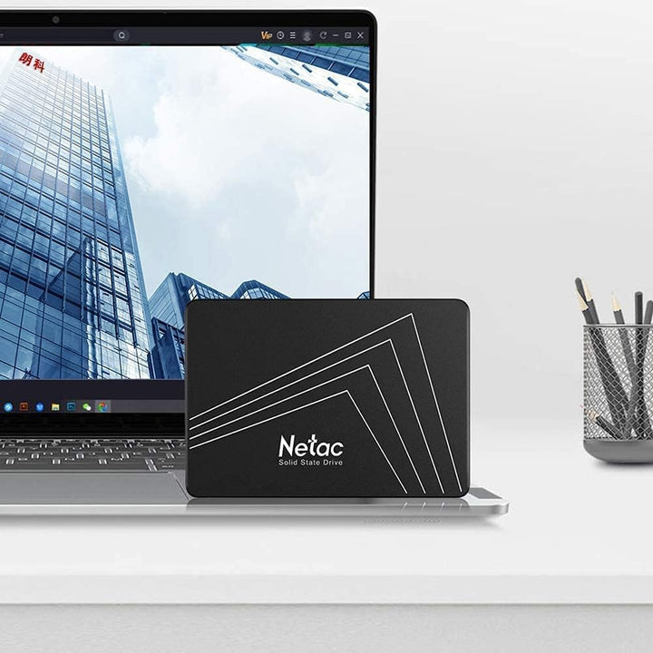 Netac SSD 120GB, SSD Festplatte Intern Sata 3.0 2,5 Zoll für Laptop, PC, Desktop, (N530S, Schwarz, 3