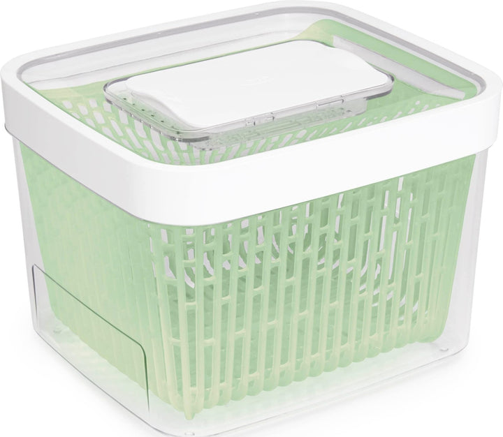 OXO Good Grips Greensaver-Frischhaltebox mit Deckel und Lüftung, gross – 4 l Behälter 4L, Behälter 4