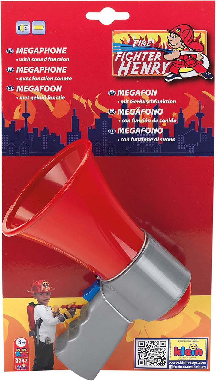 Theo Klein Megafon I Spiel-Megafon mit Cooler Soundfunktion I Masse: 16 cm x 11 cm x 7 cm I Spielzeu
