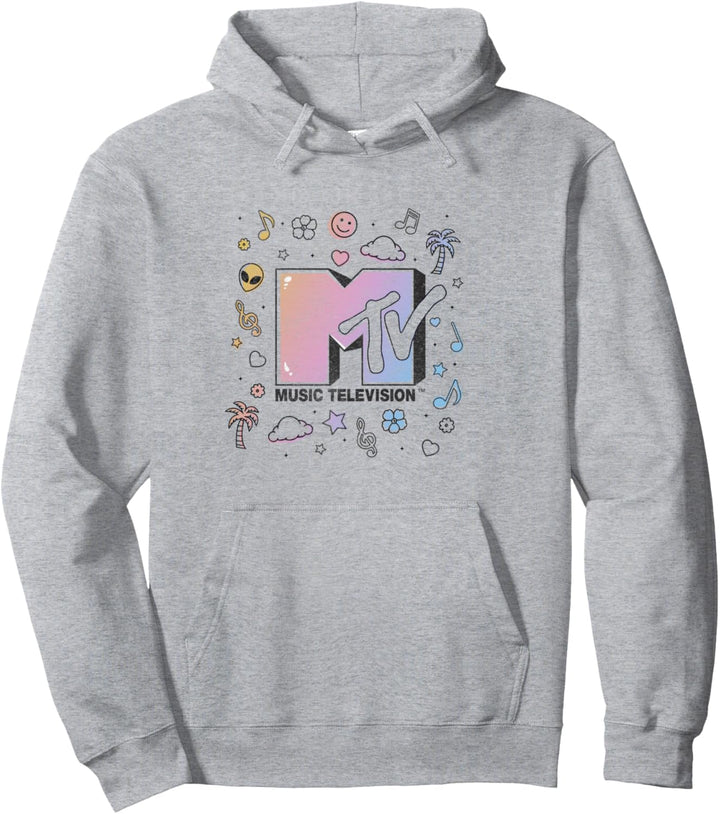 MTV Music Television Doodles Logo Pullover Hoodie