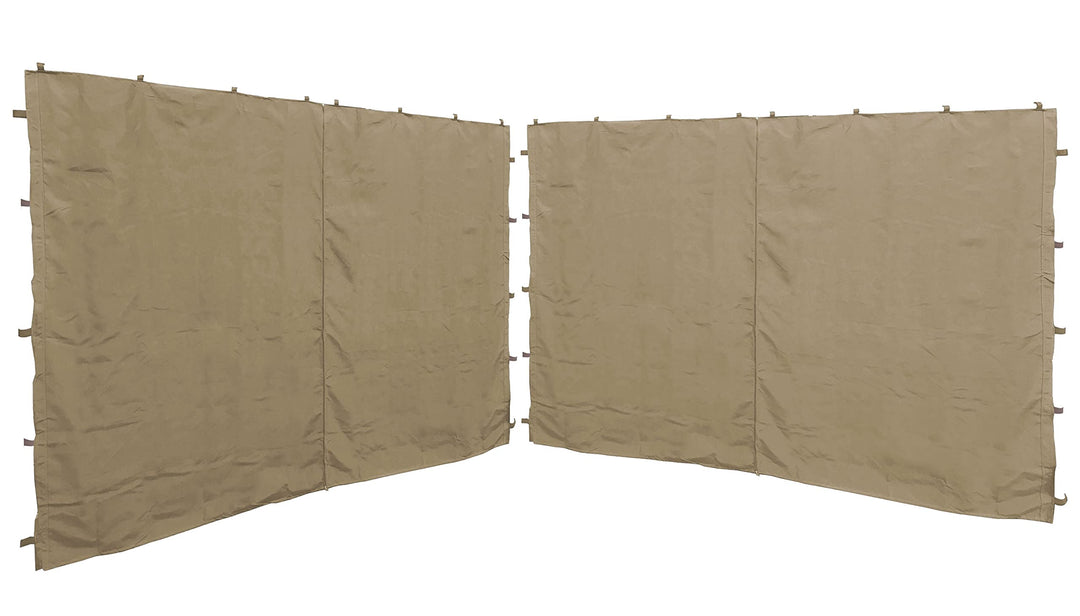 QUICK STAR 2 Seitenteile mit RV 250x192cm 350x192cm für Pavillon Nizza 3x4m Seitenwand Sand RAL 1001