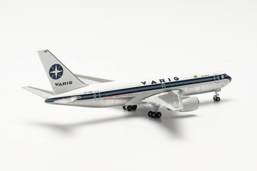 herpa 536448 Modellflugzeug Varig Boeing 767-200 – PP-VNN, Massstab 1:500-Modellbau Flugzeug, Flugze