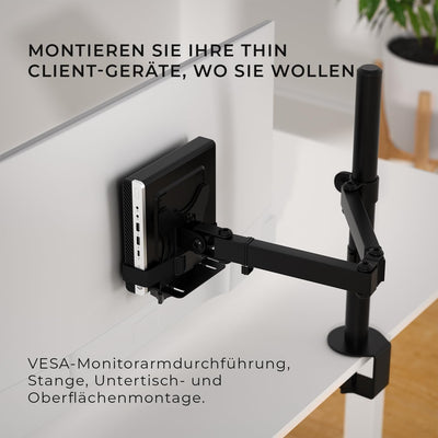 HumanCentric Thin Client-Montagehalterung, befestigen Sie einen Mini-PC oder Computer an einem VESA-