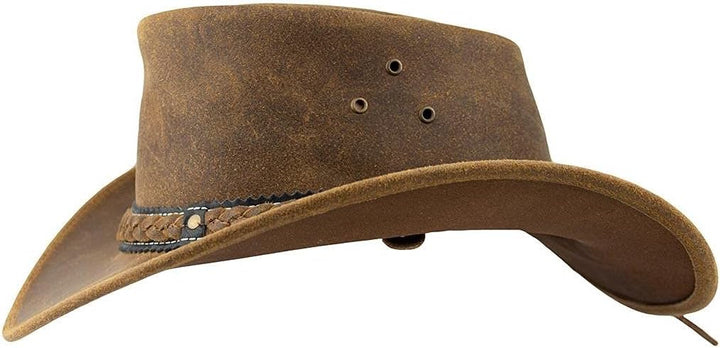 Black Jungle ARAMAC Lederhut Cowboyhut Australienhut Hut L Tan, L Tan