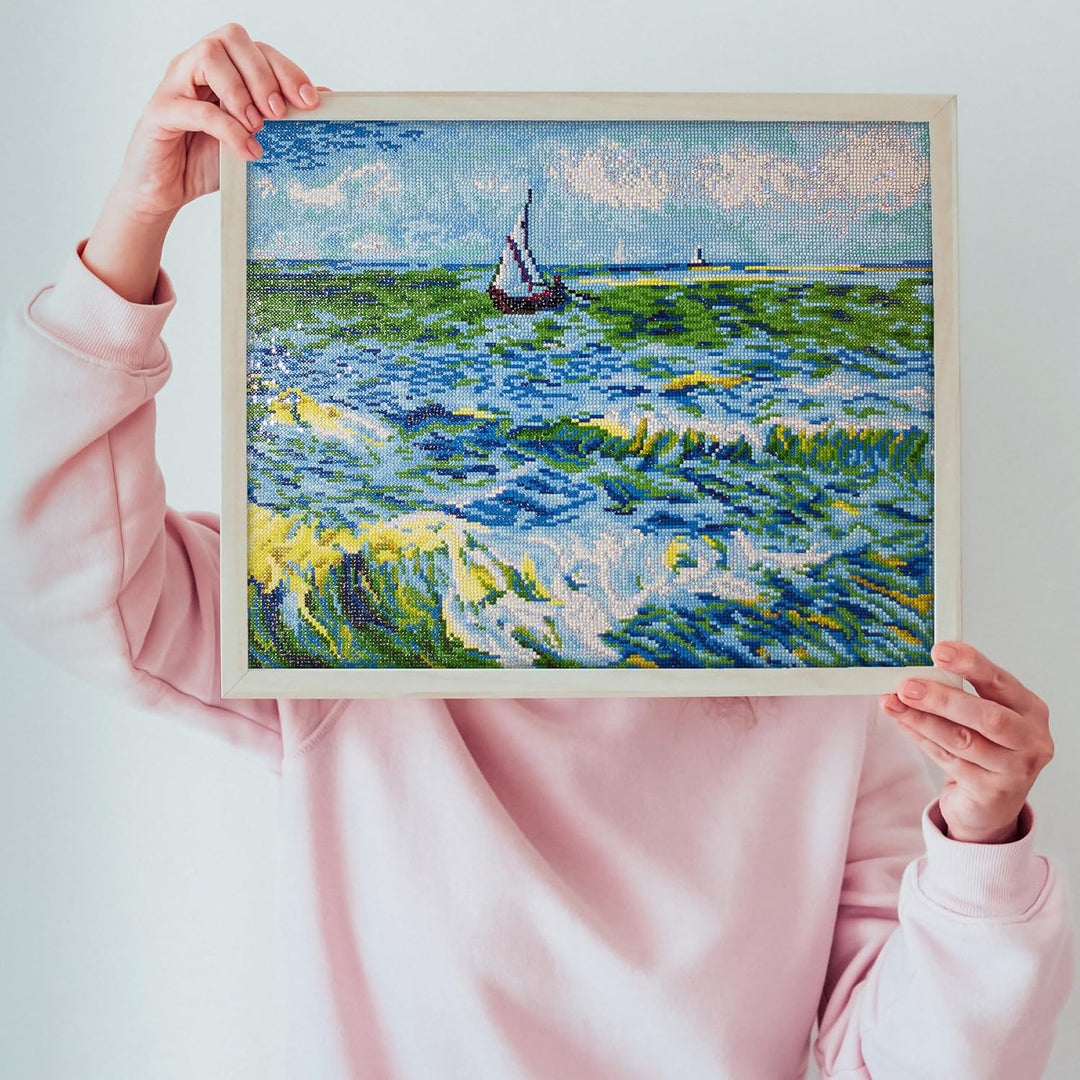 Diamond Dotz DD12-029 Seelandschaft (Van Gogh), ca. 55 x 45 cm gross, Diamond Painting, Malen mit Di