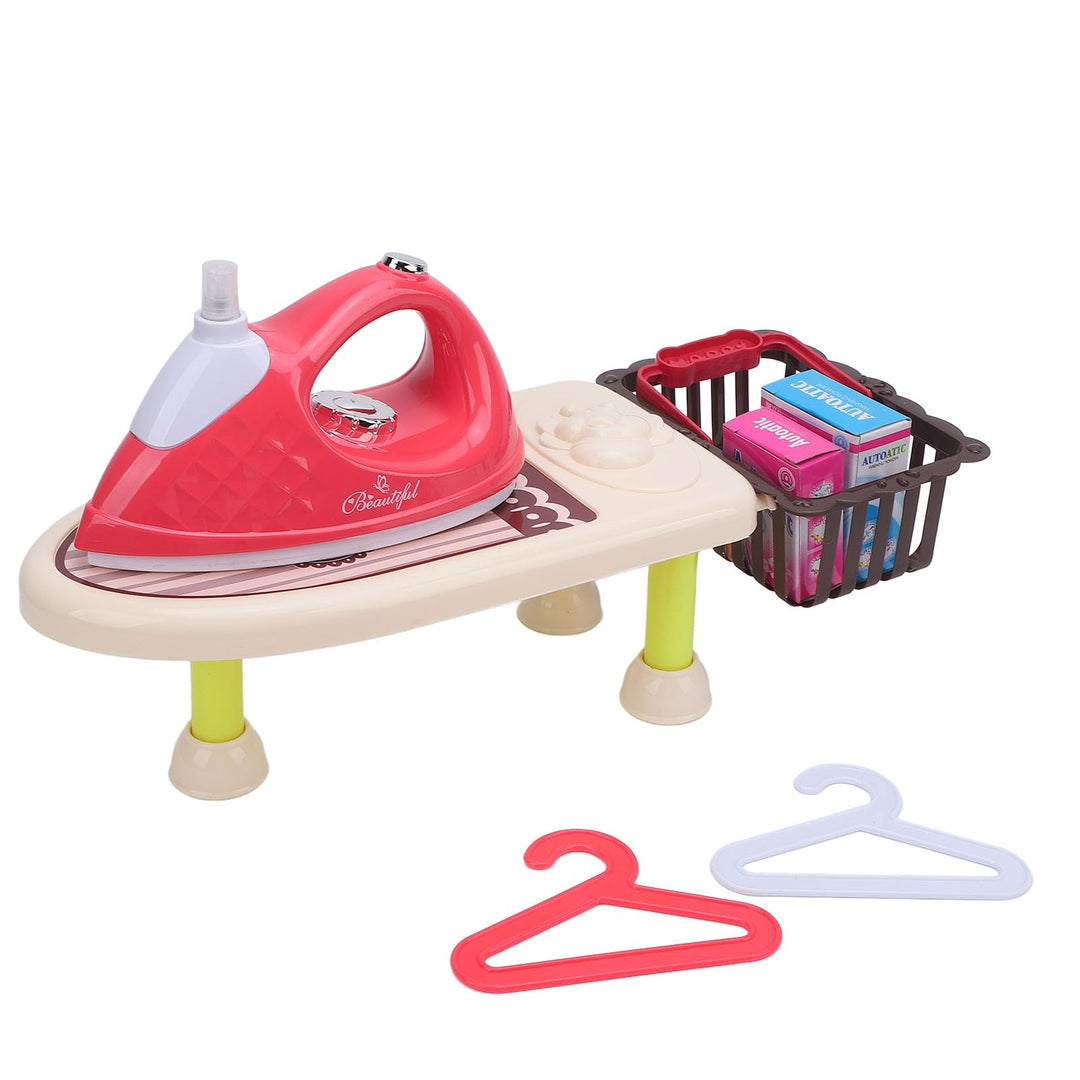 Spielzeug-Bügelbrett-Set, Simulation, Rollenspiel, Elektrisches Wäsche-Spielset mit Batteriebetriebe