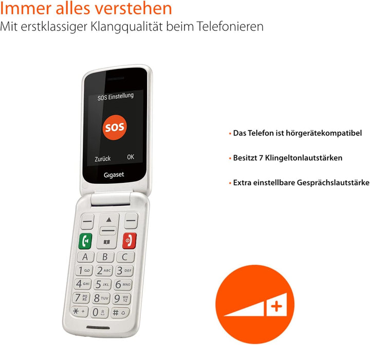 Gigaset GL590 GSM - Senioren Mobiltelefon mit SOS-Funktion - einfache Bedienung mit 2,8" Farbdisplay