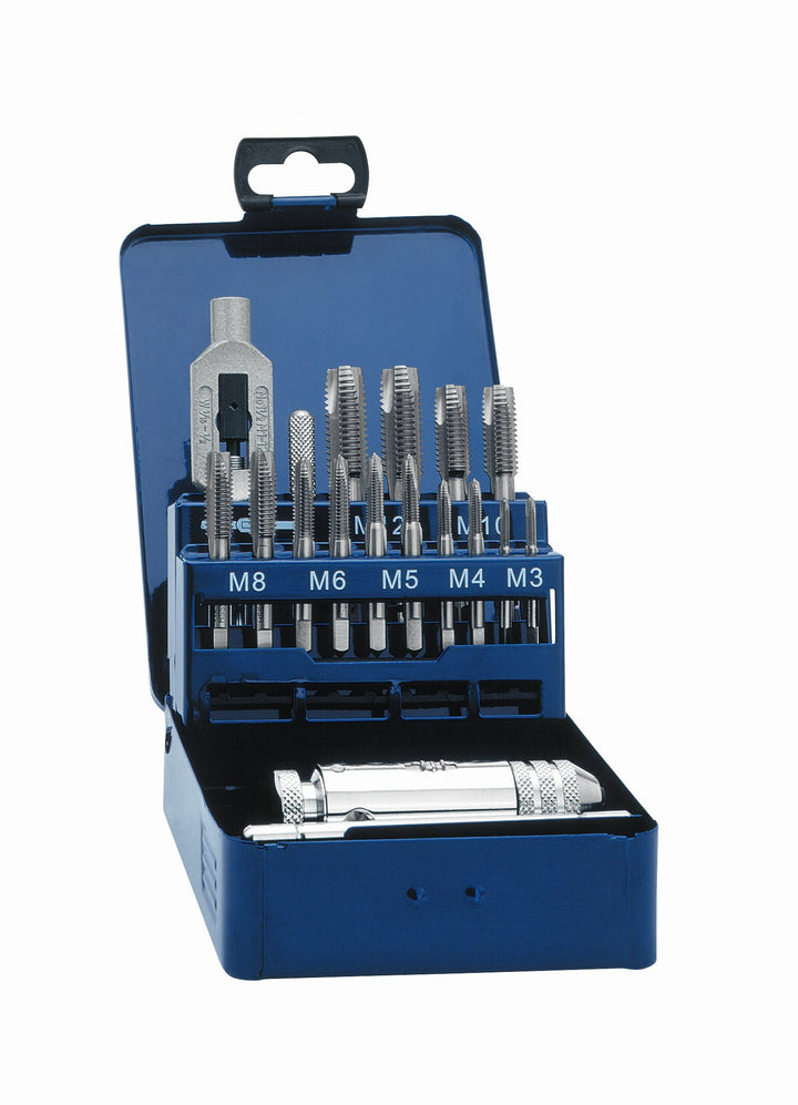 Exact 20331 Gewindebohrersatz 16tlg. HSS M3-M12 Metallkassette