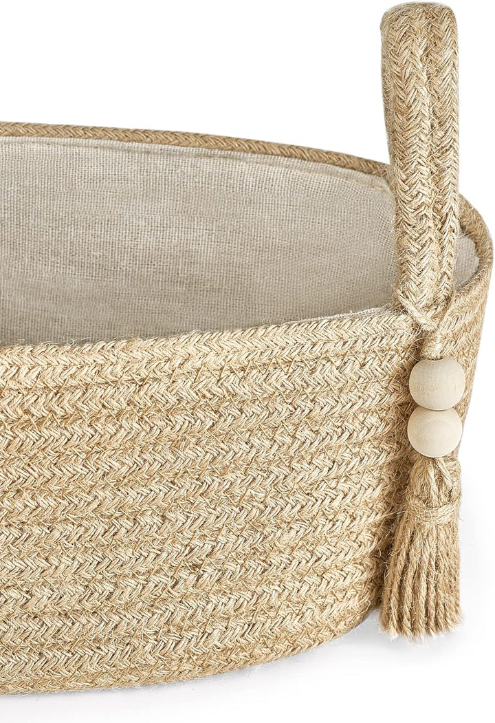 Mkono Kleiner Aufbewahrungskorb für Toilettenspülkasten Boho-Badezimmer-Dekor gewebtes Seil Toilette