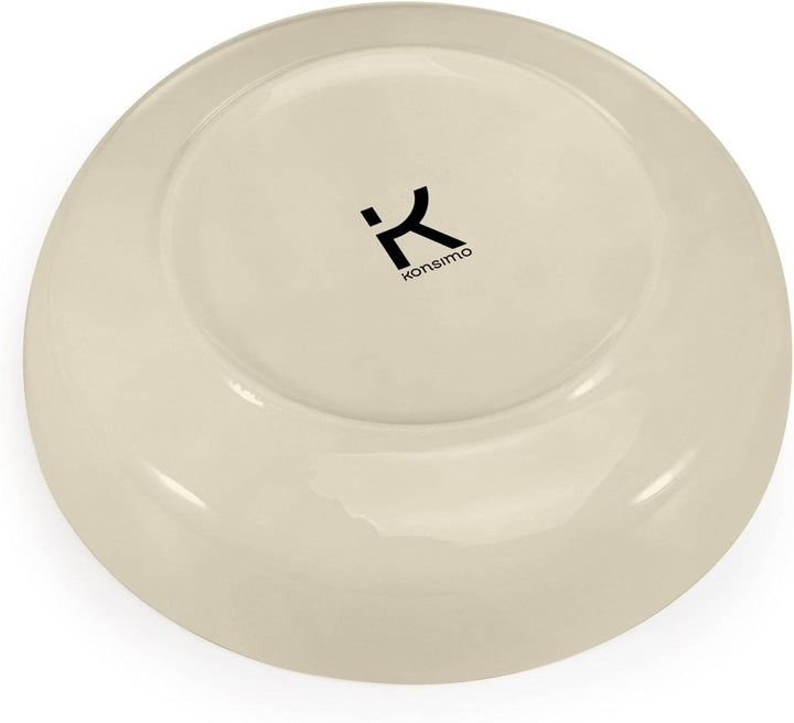 Konsimo. Elegant Suppenteller Set 6er - Schale aus Keramik - Pastateller und Tiefteller für 6 Person