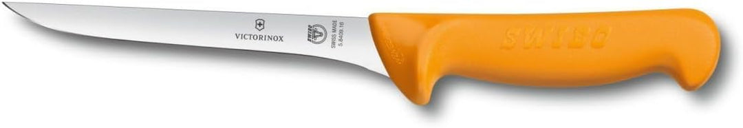 Victorinox Swibo Küchen-/Ausbeinmesser, Gerade, Flexible Klinge, Schmal 13 cm Gelb, 13 cm Gelb