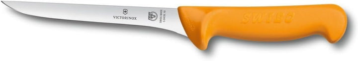 Victorinox Swibo Küchen-/Ausbeinmesser, Gerade, Flexible Klinge, Schmal 13 cm Gelb, 13 cm Gelb