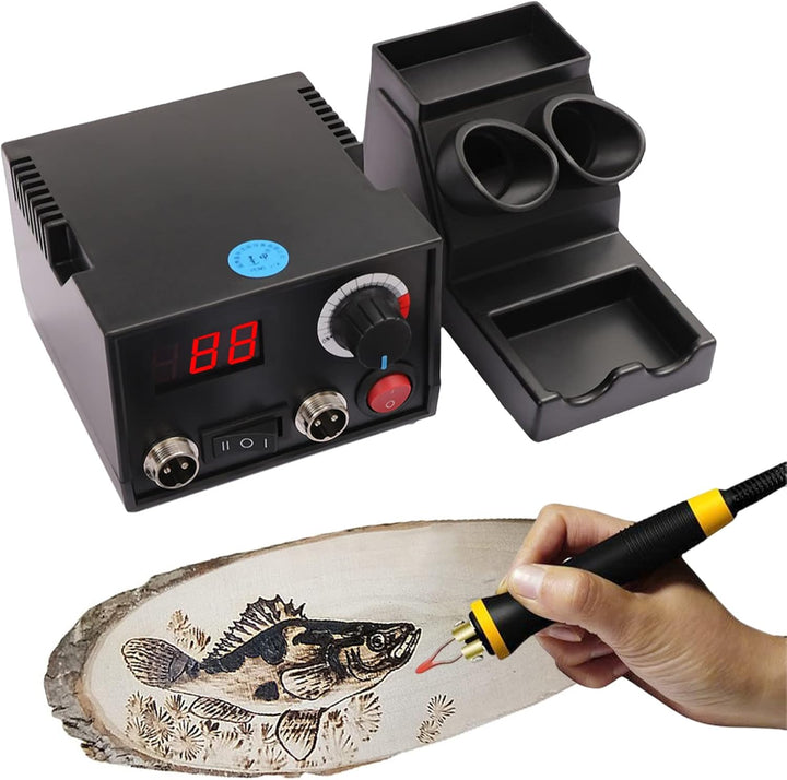 Pyrographie Maschine Brandmalerei Brandmalstation Holzbrenner Brandmalgerät 60W 220V für Kürbisse Br