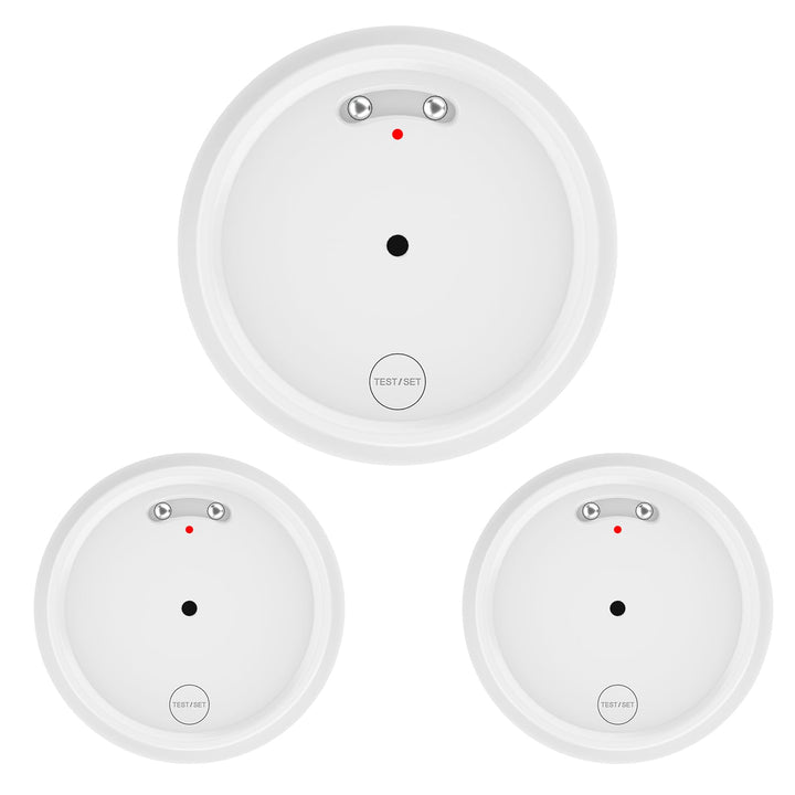 3Pack Wassermelder WLAN mit Batterie, IP66 Wassersensor, 80dB Wasseralarm Kompatibel mit Tuya/Smart