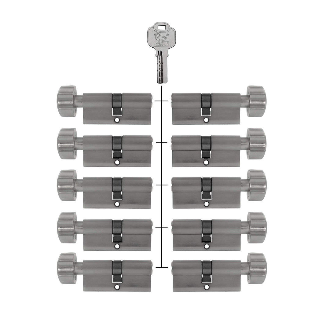 Gleichschliessende Schliesszylinder 60 mm (30/30 mm) inkl. 3 Schlüssel pro Zylinder (Zylinderanzahl
