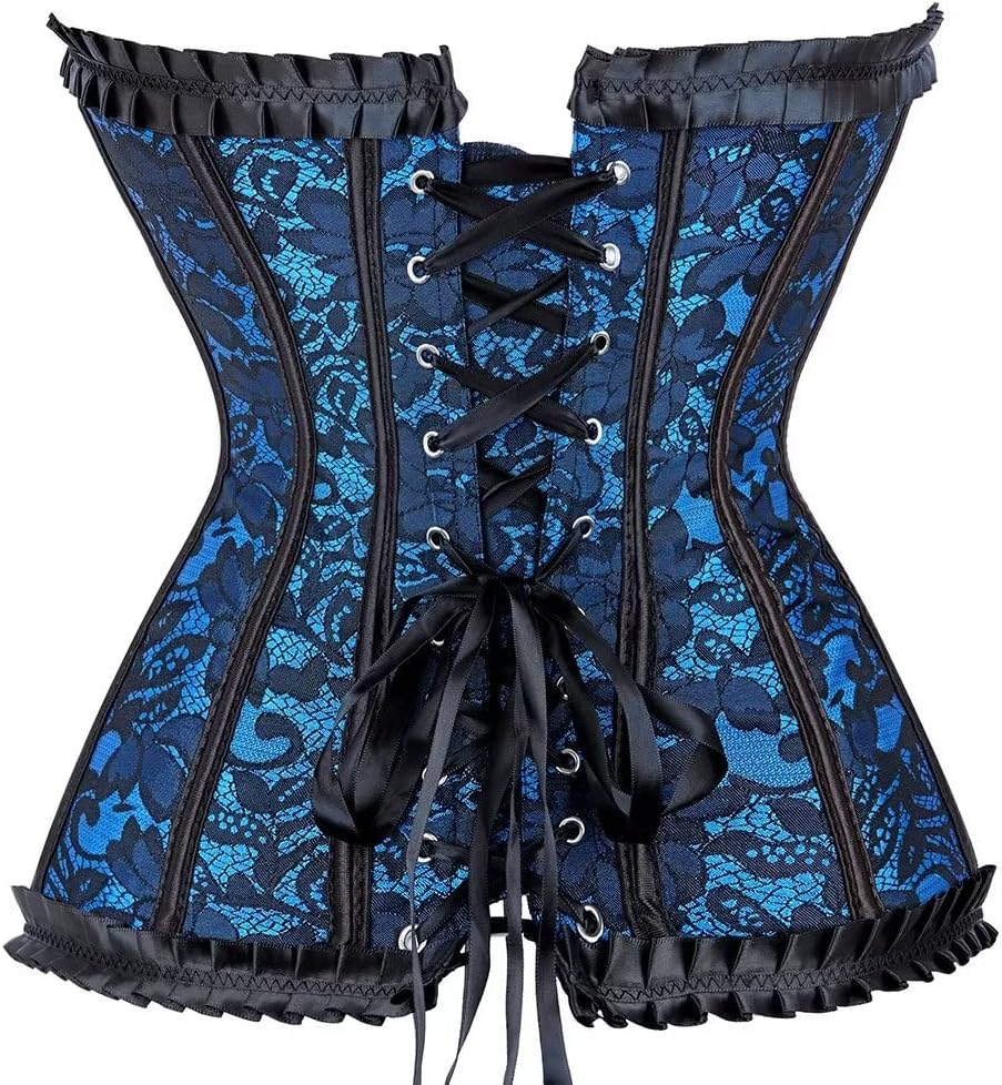 Corset Dress Korsett Sexy Kleider Rock Damen Corsage Vollbrust Bustier Korsettkleid Gothic Burlesque