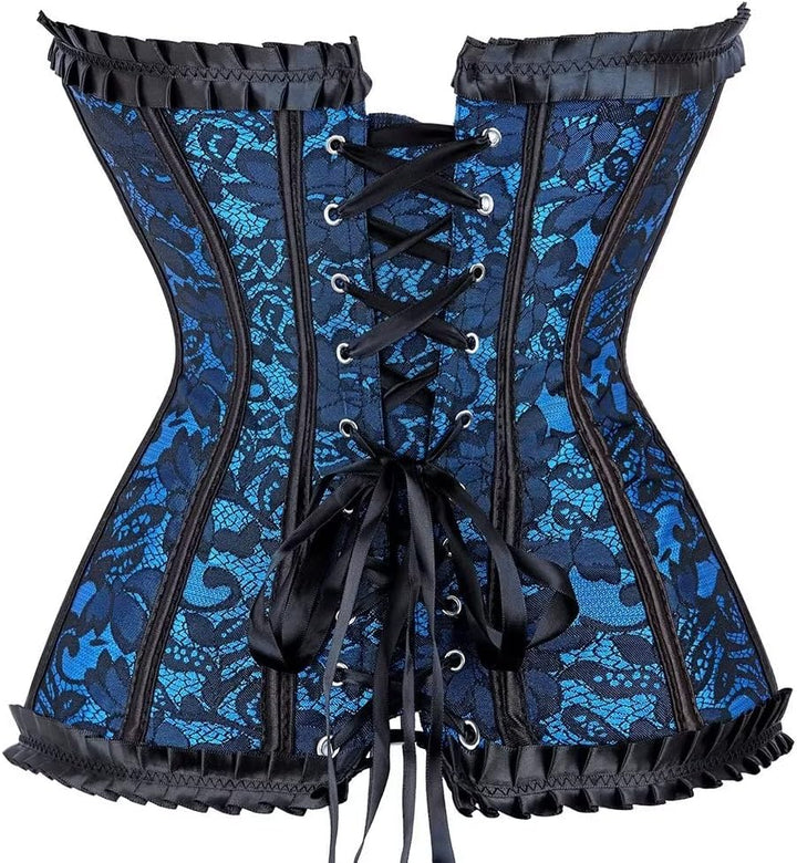 Corset Dress Korsett Sexy Kleider Rock Damen Corsage Vollbrust Bustier Korsettkleid Gothic Burlesque