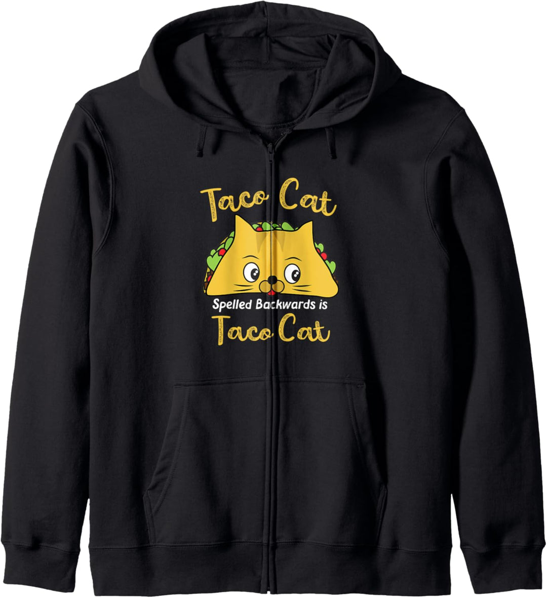 Taco Cat buchstabiert rückwärts ist Tacocat Funny Cat Kapuzenjacke