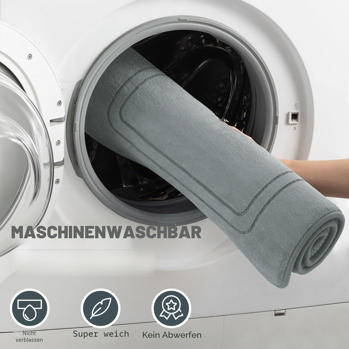 chakme Badematte rutschfest,Badezimmerteppich Weich Badteppich Saugfähige Badvorleger Duschvorleger