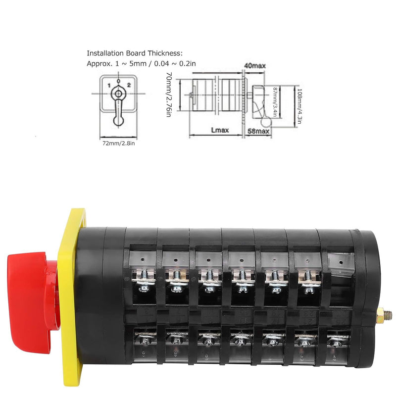 12-Positionen-Drehschalter Power Universal Transfer-Drehschalter 110-380V 16A LW5D-16TM707 / 7