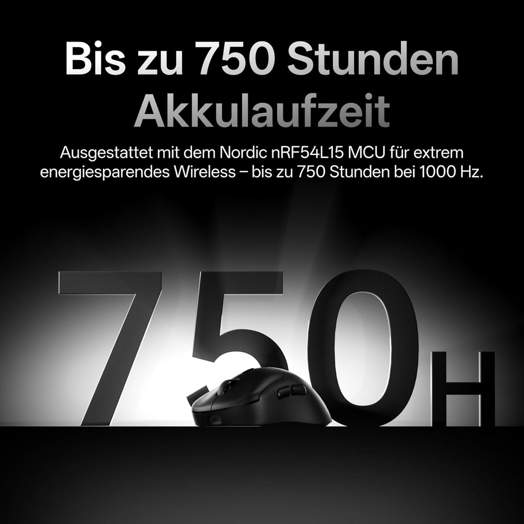 Rapoo VT3 MAX Gen-2 Gaming Maus Kabellose, Echte 8000Hz Abfragerate, 30K DPI, 53g Ultraleicht, 750 S