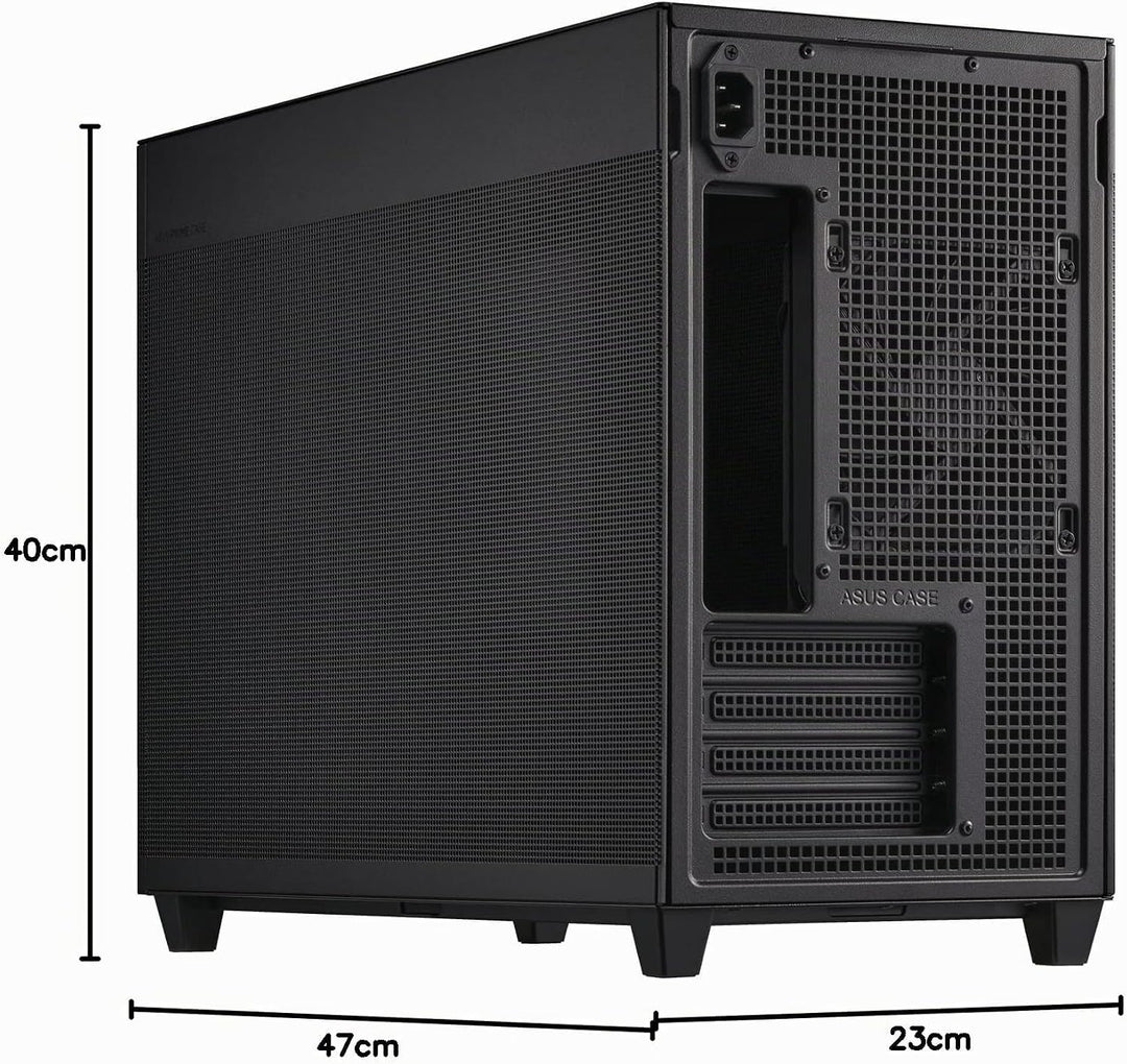 ASUS Prime AP201 MicroATX PC-Gehäuse (33 Liter, unterstützt 360-mm-Kühler, Grafikkarten bis 338 mm L
