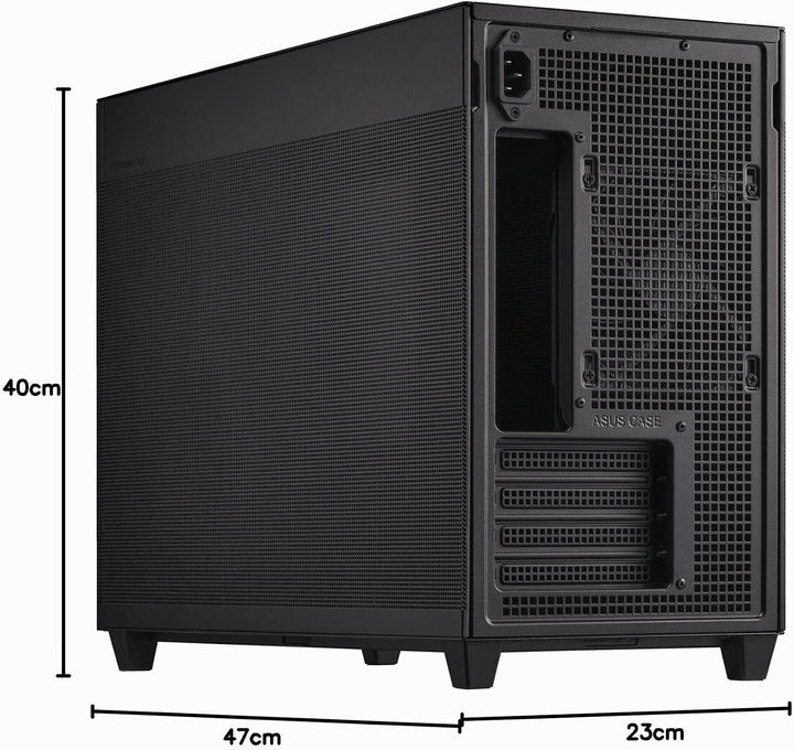 ASUS Prime AP201 MicroATX PC-Gehäuse (33 Liter, unterstützt 360-mm-Kühler, Grafikkarten bis 338 mm L