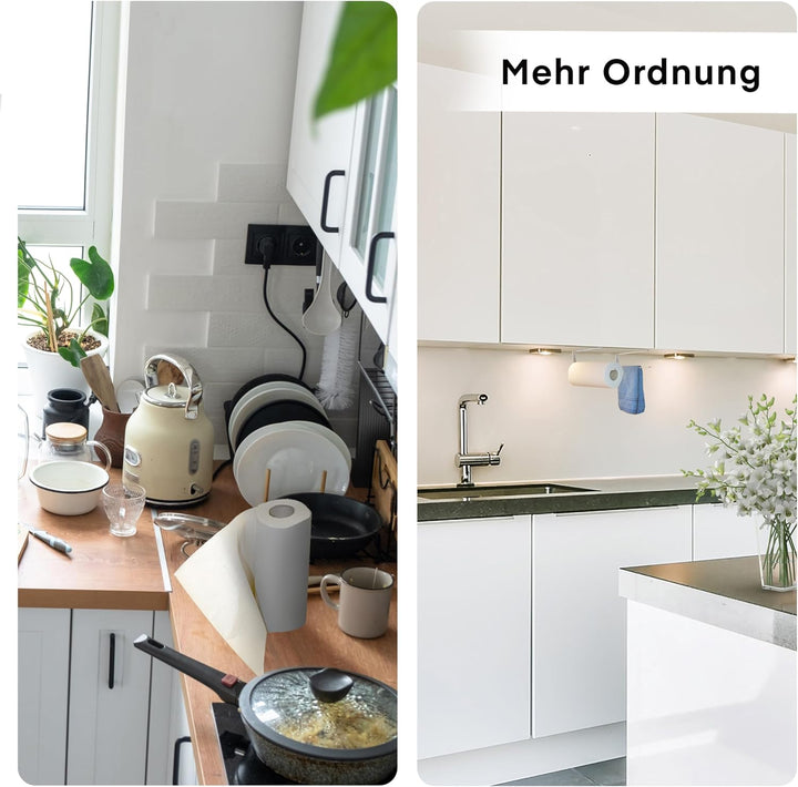 EDELREITER® Küchenrollenhalter ohne Bohren | hochwertiger Küchenrollenhalter Edelstahl | moderner Pa