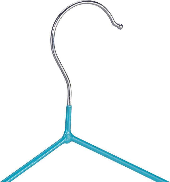 Relaxdays 40 x Kinderkleiderbügel, platzsparende Drahtbügel Jungen, Babybügel mit Kerben, PVC-beschi