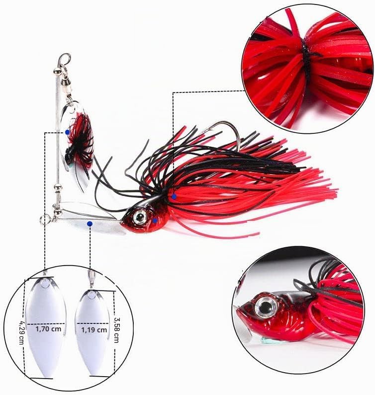 Messeneuheit 2024 Premium Chatterbait Set 5 Stück 20g in Köderbox | Krautblinker Shatterbait Chatter
