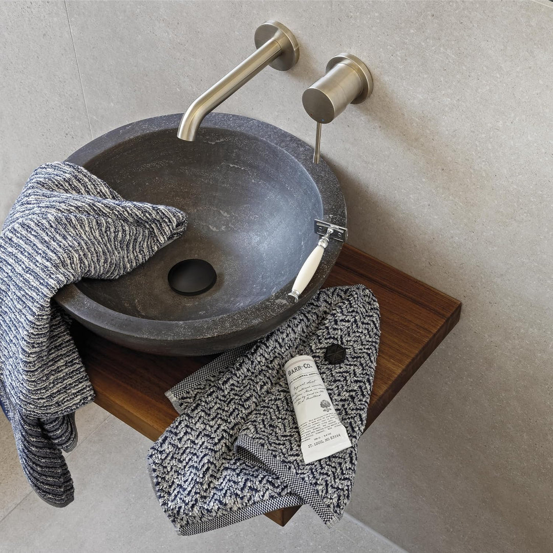 möve Brooklyn Duschtuch Fischgrat 80 x 150 cm aus 85 % Baumwolle / 10 % Viskose aus Bambus-Zellstoff
