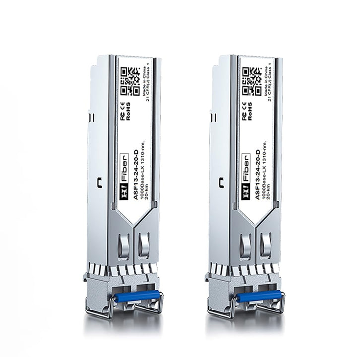 2 Stück, 1000BASE-LX SFP Transceiver, SFP zu LC, 1.25G Singlemode modul Kompatibel mit Cisco GLC-LH-