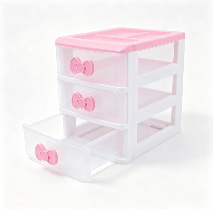 Schöne Mädchen rosa Farbe Kawaii &amp; niedliche Desktop-Schublade Aufbewahrungsbox Empfänger Organizer