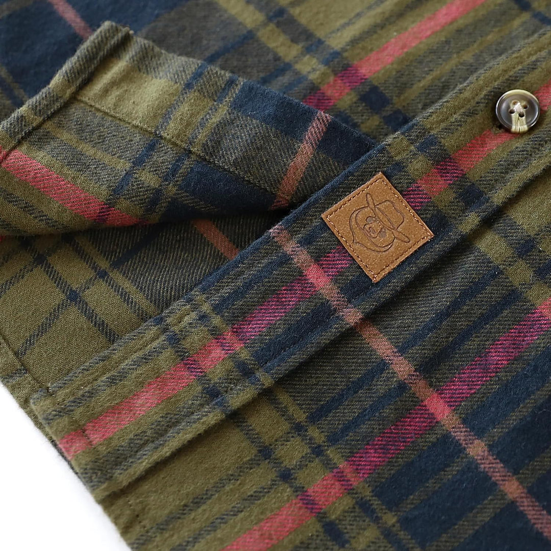 Dubinik® Flanellhemd Herren Button Down Kariert Baumwollhemd Freizeithemd Hemd Herren Langarm mit Zw