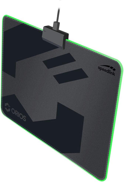 Speedlink ORIOS LED Gaming Mousepad - Gaming-Mauspad mit LED-beleuchtetem Rand - schwarz