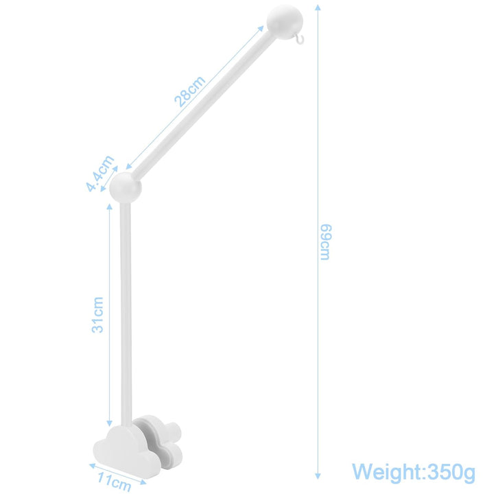 Baby Mobile Halterung für Babybett, Mobile Halterung Holz Wolken, abnehmbarer Baby-Mobile-Aufhänger,