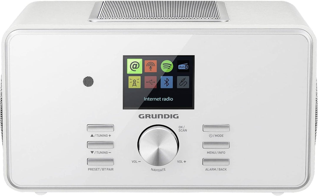Grundig GIR1080 DTR 6000 X All-In-One“ Radio, White, Weiss Weiss Stereo mit Sub 2.1 / All-in-one Sin