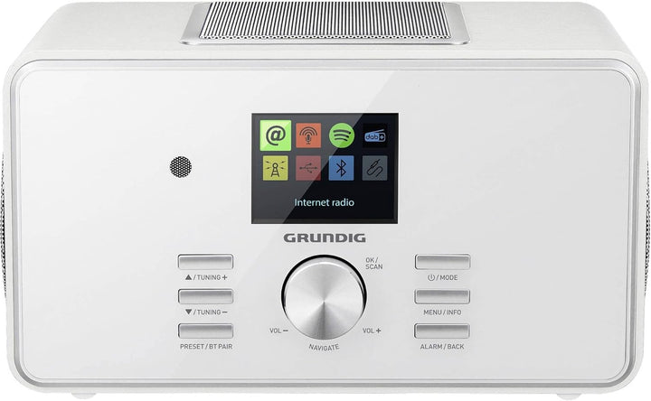Grundig GIR1080 DTR 6000 X All-In-One“ Radio, White, Weiss Weiss Stereo mit Sub 2.1 / All-in-one Sin