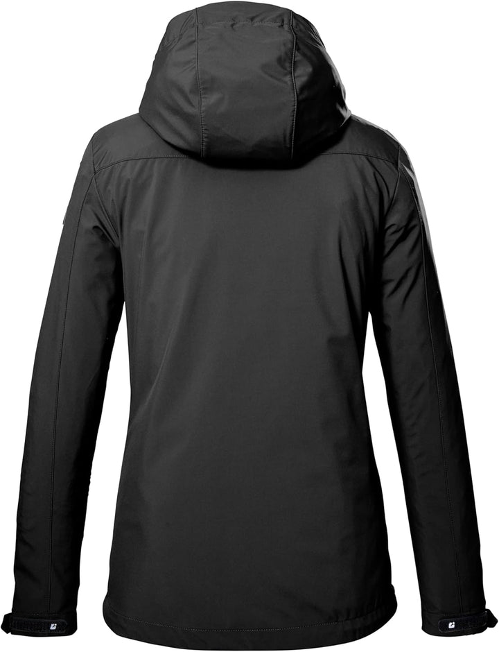 Killtec Damen Kos 89 Wmn Sftshll Jckt Softshelljacke/Outdoorjacke mit Kapuze 38 Schwarz, 38 Schwarz