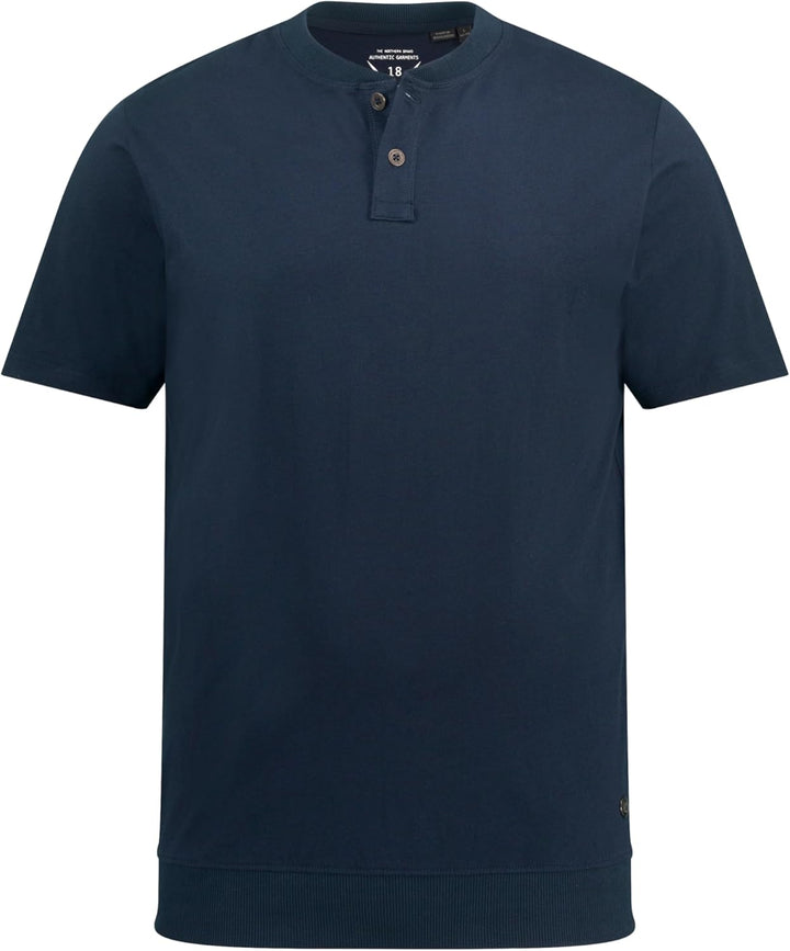 JP 1880 Herren grosse Grössen Übergrössen Menswear L-8XL Henley, Bauchfit, Halbarm, Rundhals, bis 8