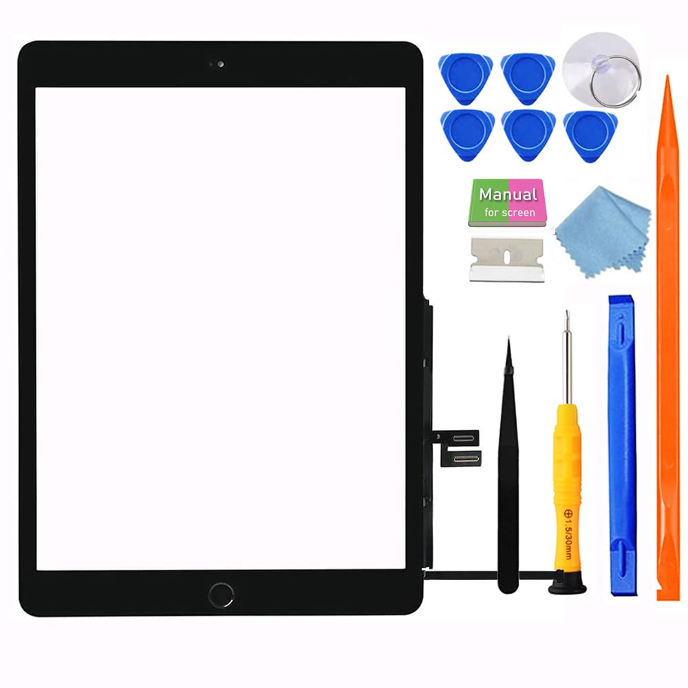 JPUNG Digitizer for iPad 7/iPad 8 Display Touchscreen Ersatz Bildschirm, 10.2 Inch 2019/2020, for 7.