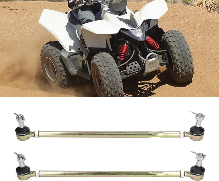 Qiilu Spurstangenköpfe, 2 Sätze Spurstangenköpfe mit Ends Kit Ersatz für Suzuki QUADSPORT 400 LT-Z40