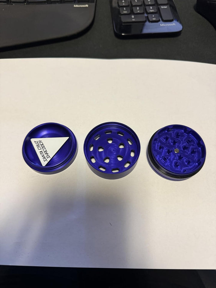 Santa Cruz Aktenvernichter Mahlwerk mit Cali Crusher Pollen Press Medium blau, Medium Blau